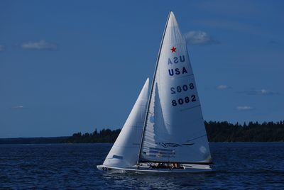 Headed upwind.  Looks like we're racing?
